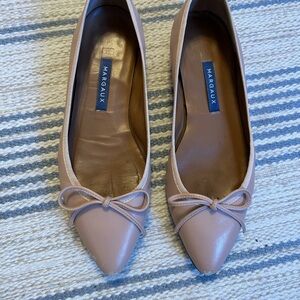 Margaux Women's The Pointe Flat in Rose Napa. Size 7N.